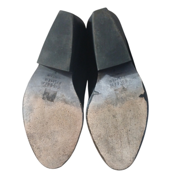 Eileen Fisher Black Western Ankle Boot Women's Black Suede Bootie size 7 - Picture 8 of 10